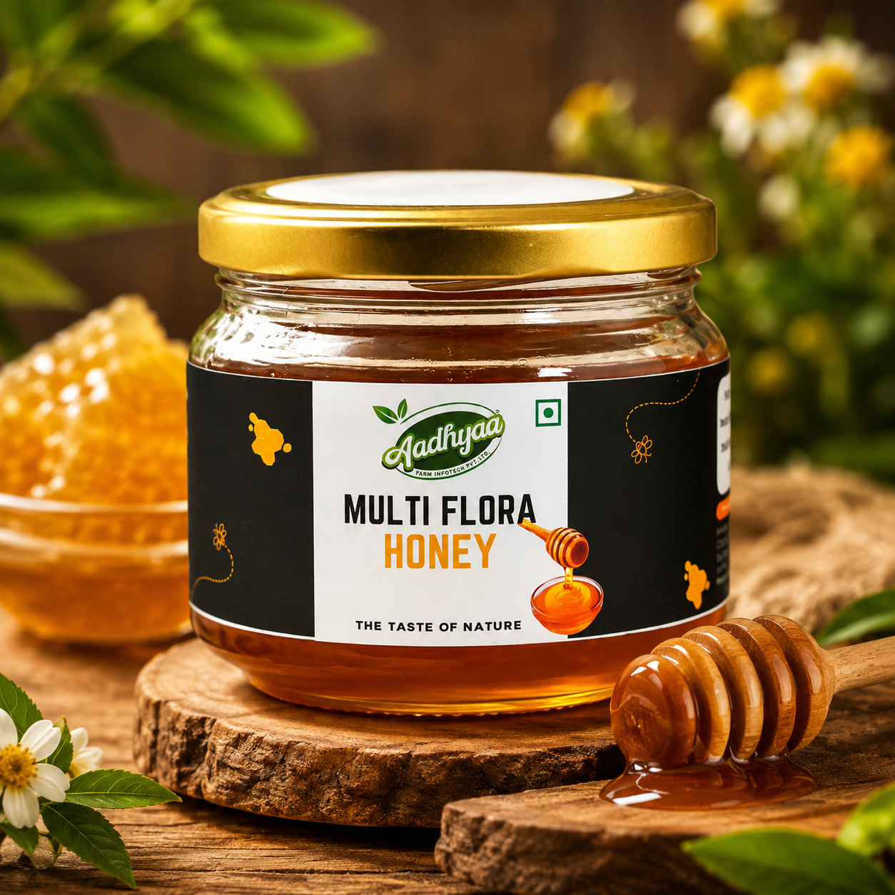 Aadhyaa Multi Flora Honey - jar of honey | Aadhyaa Farm organic product
